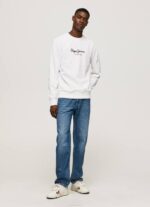 blanco suéter con logo estampado Pepe Jeans 06X4880 hombres - Imagen 2
