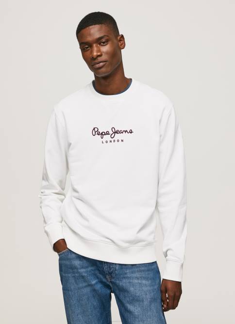 blanco_sueter_con_logo_estampado_pepe_jeans_06x4880_hombres.jpg blanco suéter con logo estampado Pepe Jeans 06X4880 hombres - Imagen 1