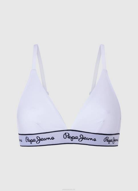 blanco_sujetador_de_algodon_elastico_pepe_jeans_06x4540_mujer.jpg blanco sujetador de algodón elástico Pepe Jeans 06X4540 mujer - Imagen 1