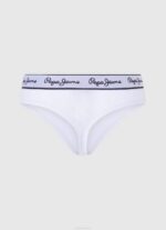 blanco tanga clásica con logo estampado Pepe Jeans 06X4541 mujer - Imagen 2