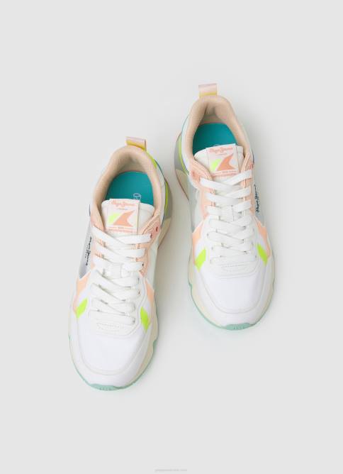blanco tenis brit pro bright para correr Pepe Jeans 06X4576 mujer - Imagen 2