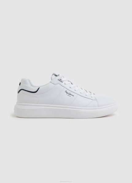 blanco tenis Eaton con parte de cuero Pepe Jeans 06X41208 hombres