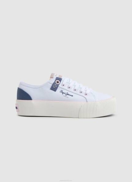 blanco tenis ottis con plataforma Pepe Jeans 06X4608 mujer