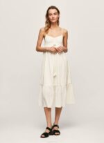 blanco vestido dobby de algodón puro Pepe Jeans 06X4221 mujer - Imagen 2