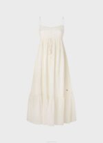 blanco vestido dobby de algodón puro Pepe Jeans 06X4221 mujer - Imagen 5