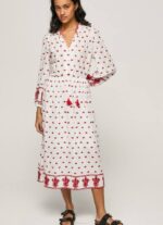 blanco vestido popular bordado Pepe Jeans 06X4149 mujer - Imagen 2