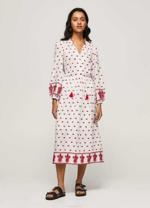blanco_vestido_popular_bordado_pepe_jeans_06x4149_mujer.jpg blanco vestido popular bordado Pepe Jeans 06X4149 mujer - Imagen 1