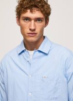 blanqueador azul camisa de corte recto lambert fil a fil Pepe Jeans 06X41030 hombres - Imagen 4