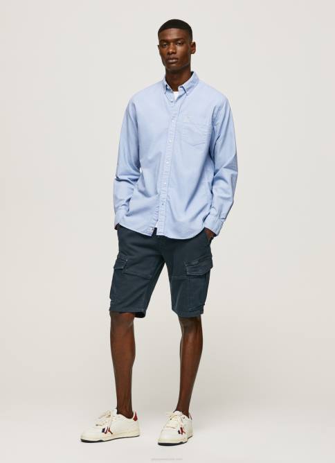 blanqueador azul camisa oxford de corte regular fabio Pepe Jeans 06X41027 hombres - Imagen 2