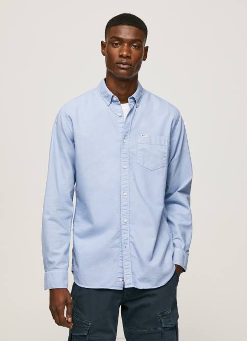 blanqueador_azul_camisa_oxford_de_corte_regular_fabio_pepe_jeans_06x41027_hombres.jpg blanqueador azul camisa oxford de corte regular fabio Pepe Jeans 06X41027 hombres - Imagen 1