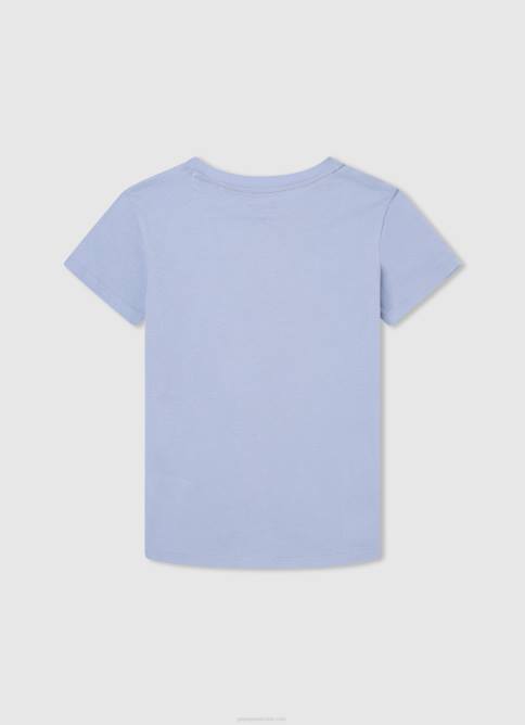 blanqueador azul camiseta básica con logo Pepe Jeans 06X41637 chico - Imagen 2