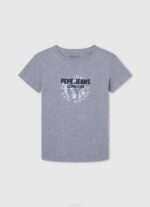 blanqueador azul camiseta básica con logo Pepe Jeans 06X41637 chico - Imagen 5