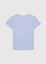 blanqueador azul playera con logo estampado Pepe Jeans 06X41632 chico - Imagen 2