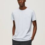 blanqueador azul playera con logo estampado Pepe Jeans 06X4947 hombres
