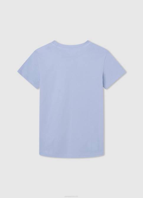 blanqueador azul playera con logo vertical Pepe Jeans 06X41628 chico - Imagen 2