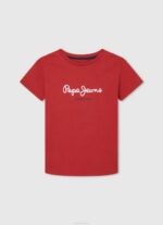 blanqueador azul playera con logo vertical Pepe Jeans 06X41628 chico - Imagen 5
