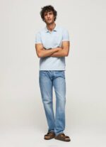 blanqueador azul polo de piqué con logo bordado Pepe Jeans 06X41096 hombres - Imagen 2