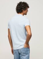 blanqueador azul polo de piqué con logo bordado Pepe Jeans 06X41096 hombres - Imagen 4