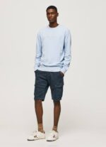 blanqueador azul suéter con logo estampado Pepe Jeans 06X4876 hombres - Imagen 2