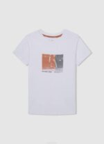 blanquecino camiseta con estampado de foto Pepe Jeans 06X41655 chico