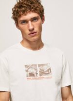 blanquecino camiseta con estampado de foto Pepe Jeans 06X4988 hombres - Imagen 3