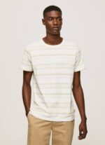 blanquecino camiseta con estampado de rayas Pepe Jeans 06X4994 hombres