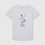 blanquecino camiseta con estampado gráfico Pepe Jeans 06X41653 chico