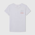blanquecino playera con logo estampado Pepe Jeans 06X41620 chico