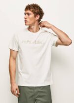 blanquecino playera con logo estampado Pepe Jeans 06X4961 hombres - Imagen 3