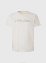 blanquecino playera con logo estampado Pepe Jeans 06X4961 hombres - Imagen 5