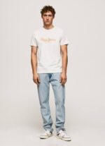 blanquecino playera con logo estampado Pepe Jeans 06X4992 hombres - Imagen 2