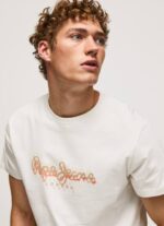 blanquecino playera con logo estampado Pepe Jeans 06X4992 hombres