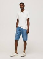 blanquecino polo de algodón de lino Pepe Jeans 06X41089 hombres - Imagen 2