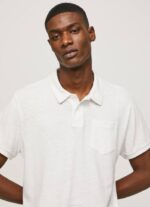 blanquecino polo de algodón de lino Pepe Jeans 06X41089 hombres