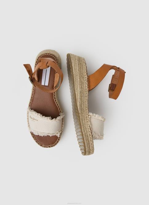 blanquecino sandalias kate de tela con cuña Pepe Jeans 06X4678 mujer - Imagen 2