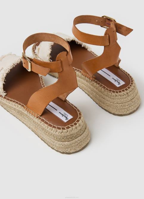 blanquecino sandalias kate de tela con cuña Pepe Jeans 06X4678 mujer - Imagen 4