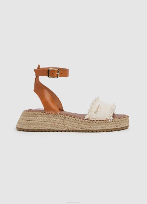 blanquecino sandalias kate de tela con cuña Pepe Jeans 06X4678 mujer - Imagen 1
