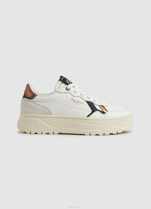 blanquecino zapatillas kore retry de piel Pepe Jeans 06X4571 mujer - Imagen 1