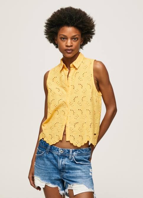 brillar camisa con abertura en la sisa Pepe Jeans 06X4330 mujer - Imagen 3