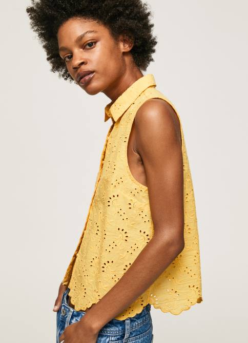 brillar camisa con abertura en la sisa Pepe Jeans 06X4330 mujer - Imagen 4