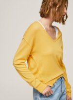 brillar jersey de ajuste holgado con escote en v Pepe Jeans 06X4257 mujer