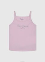 brillar playera con logo de strass Pepe Jeans 06X41433 chica - Imagen 5