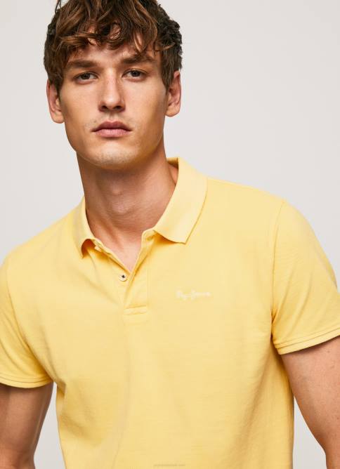 brillar polo de piqué con logo bordado Pepe Jeans 06X41081 hombres - Imagen 1