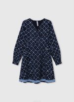 brillar vestido corto con cuello redondo Pepe Jeans 06X41389 chica - Imagen 4