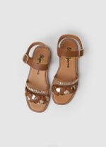 broncearse sandalias irma de piel trenzada Pepe Jeans 06X41337 chica - Imagen 2