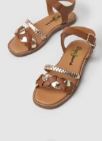 broncearse sandalias irma de piel trenzada Pepe Jeans 06X41337 chica - Imagen 3