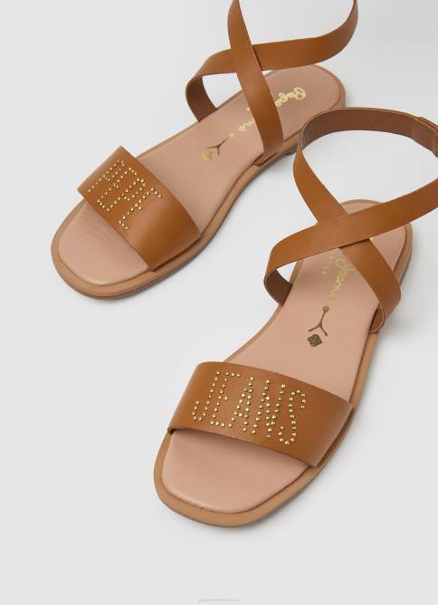 broncearse sandalias planas Irma Log de piel Pepe Jeans 06X4660 mujer - Imagen 3