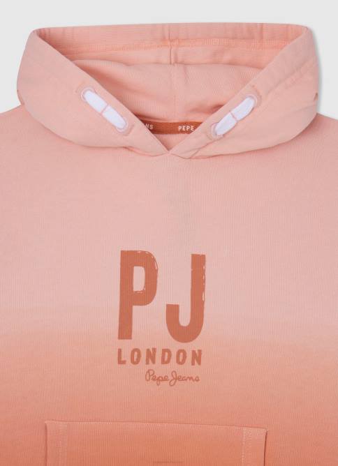 calabaza naranja jersey con capucha descolorida Pepe Jeans 06X41583 chico - Imagen 3