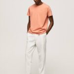 calabaza naranja playera con logo estampado Pepe Jeans 06X4944 hombres