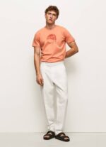 calabaza naranja playera con logo y efecto desgastado Pepe Jeans 06X4964 hombres - Imagen 2